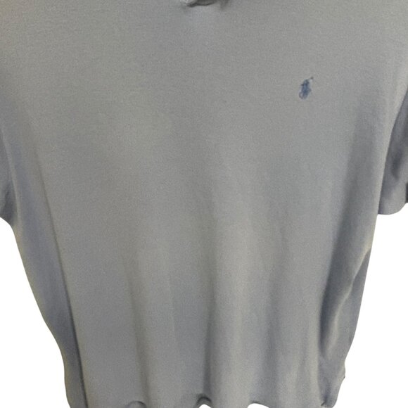 POLO Ralph Lauren Mens XL Short Sleeve Polo Shirt Light Blue Pima Cotton SOFT - Picture 5 of 6